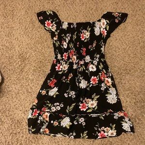 Black floral dress
